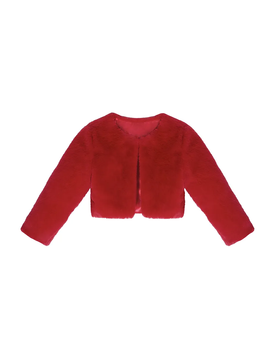 Girls Cozy Crewneck Bolero Cardigan