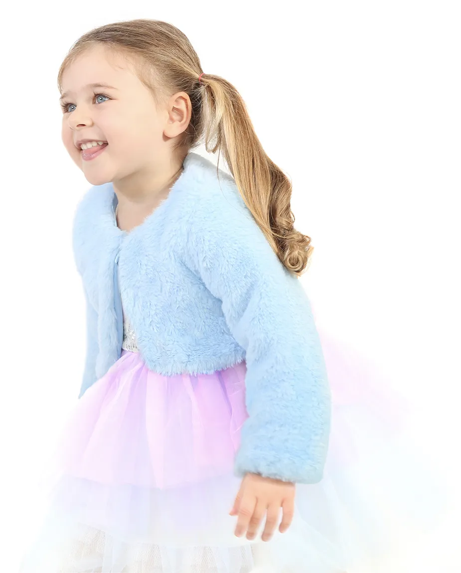 Girls Cozy Crewneck Bolero Cardigan