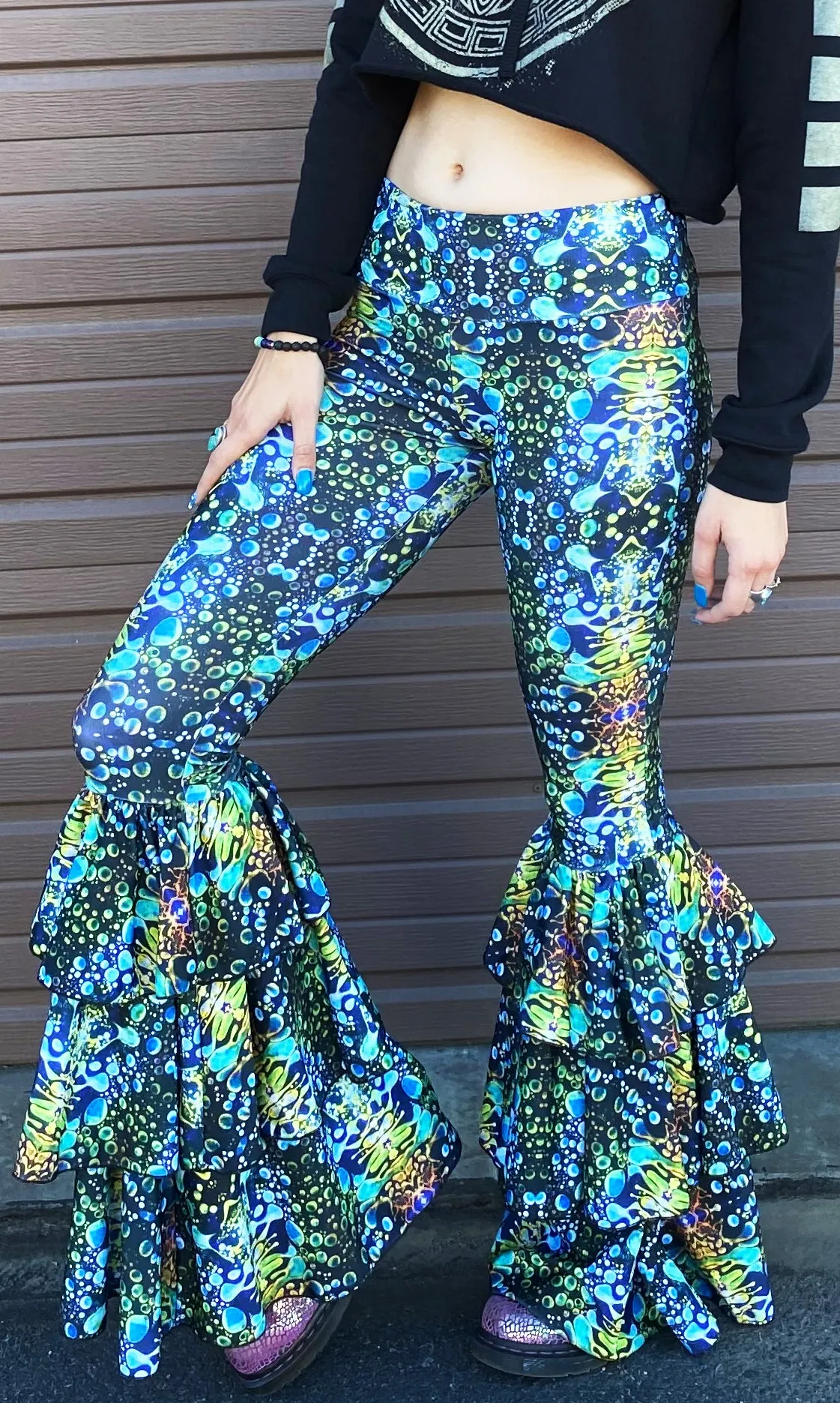 Green Liquid Light Pirate Pants