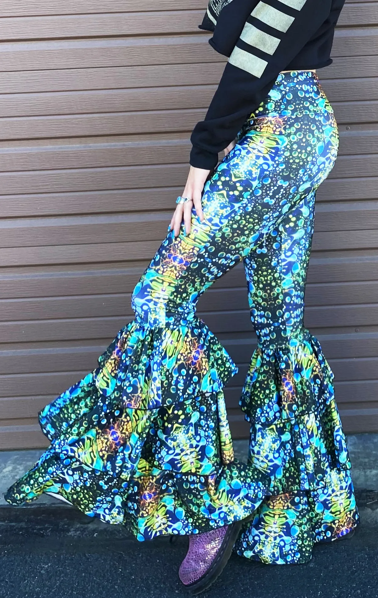 Green Liquid Light Pirate Pants