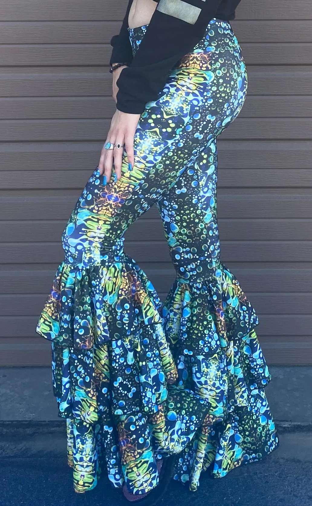 Green Liquid Light Pirate Pants