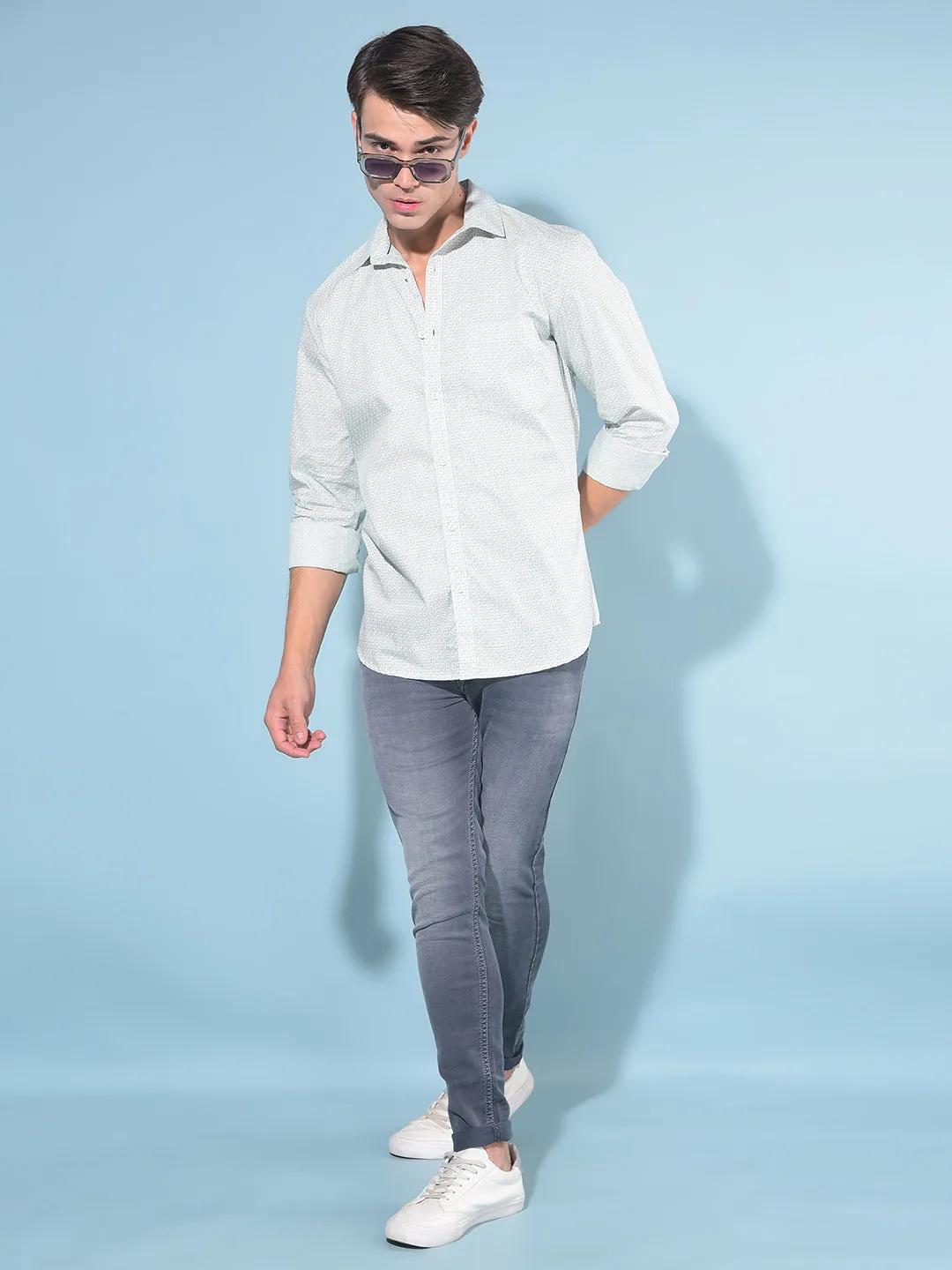 Grey Skinny Cotton Jeans