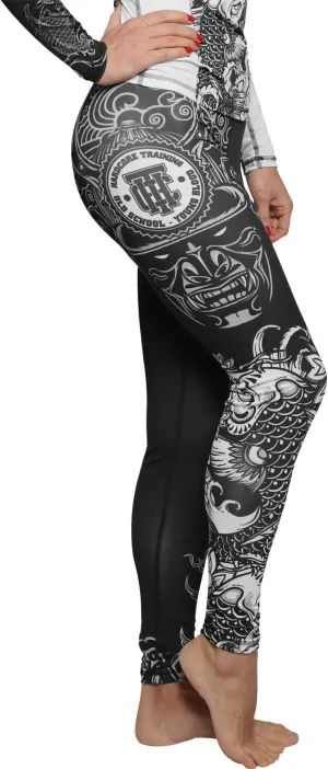 Hardcore Training Leggings Women Compression Pants Fitness Yoga Pilates Gym Running No Gi Base Layer