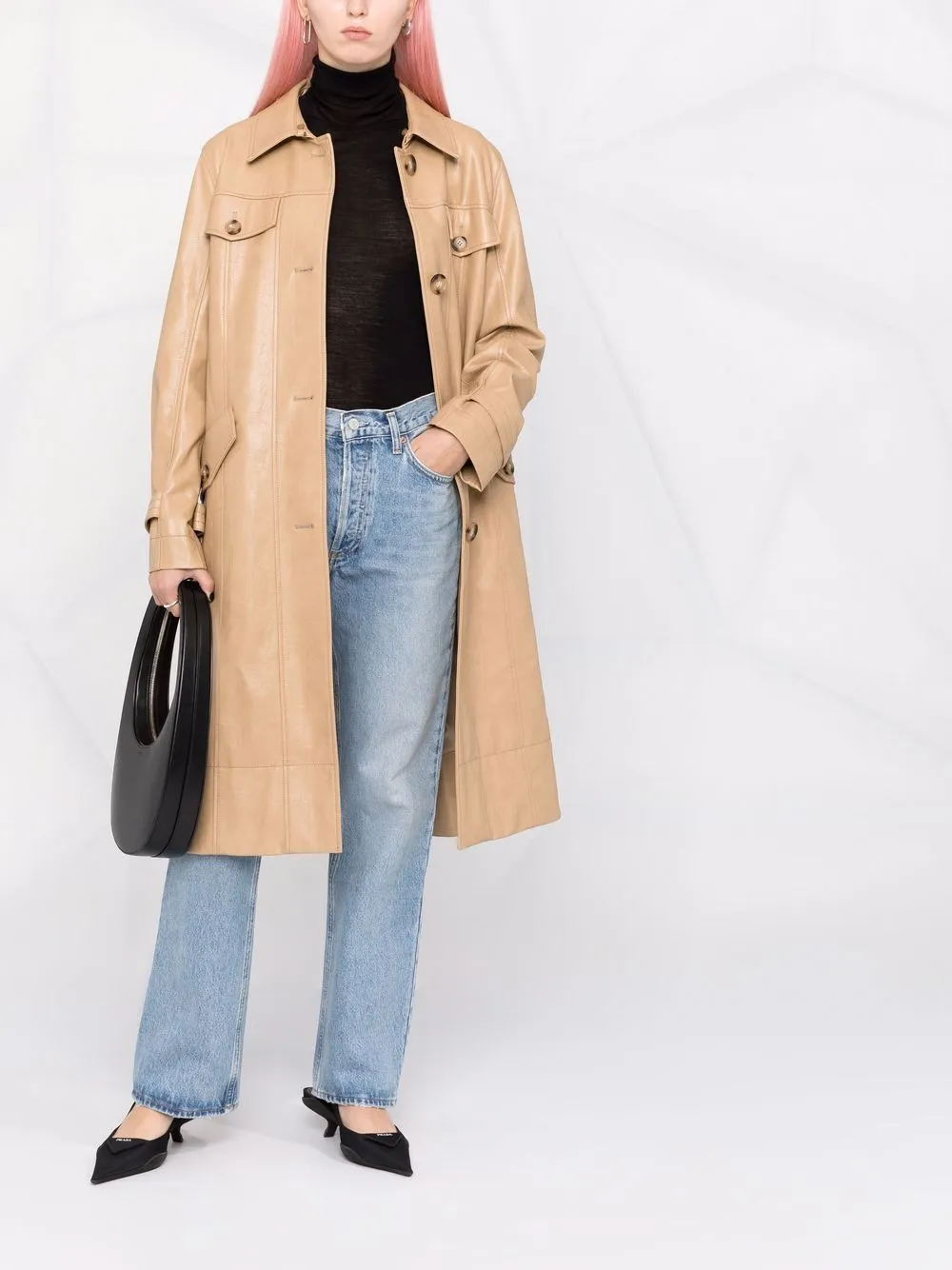high-waisted bootcut jeans