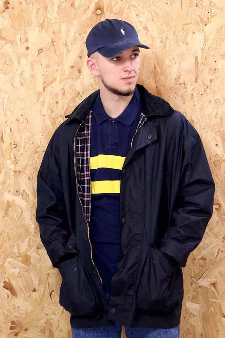 Hooded Heritage Navy Waxed Jacket