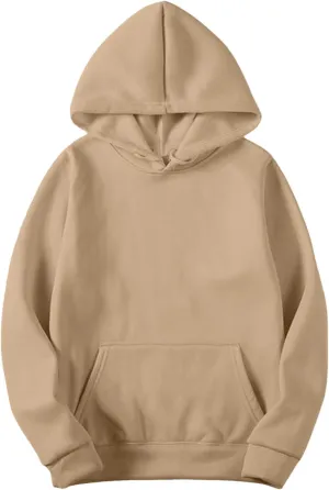 Hoodies For Women Plus Size Long Sleeve Drop Shoulder Casual Sweatshirt Solid Color Drawstring Fashion Sweatshirts