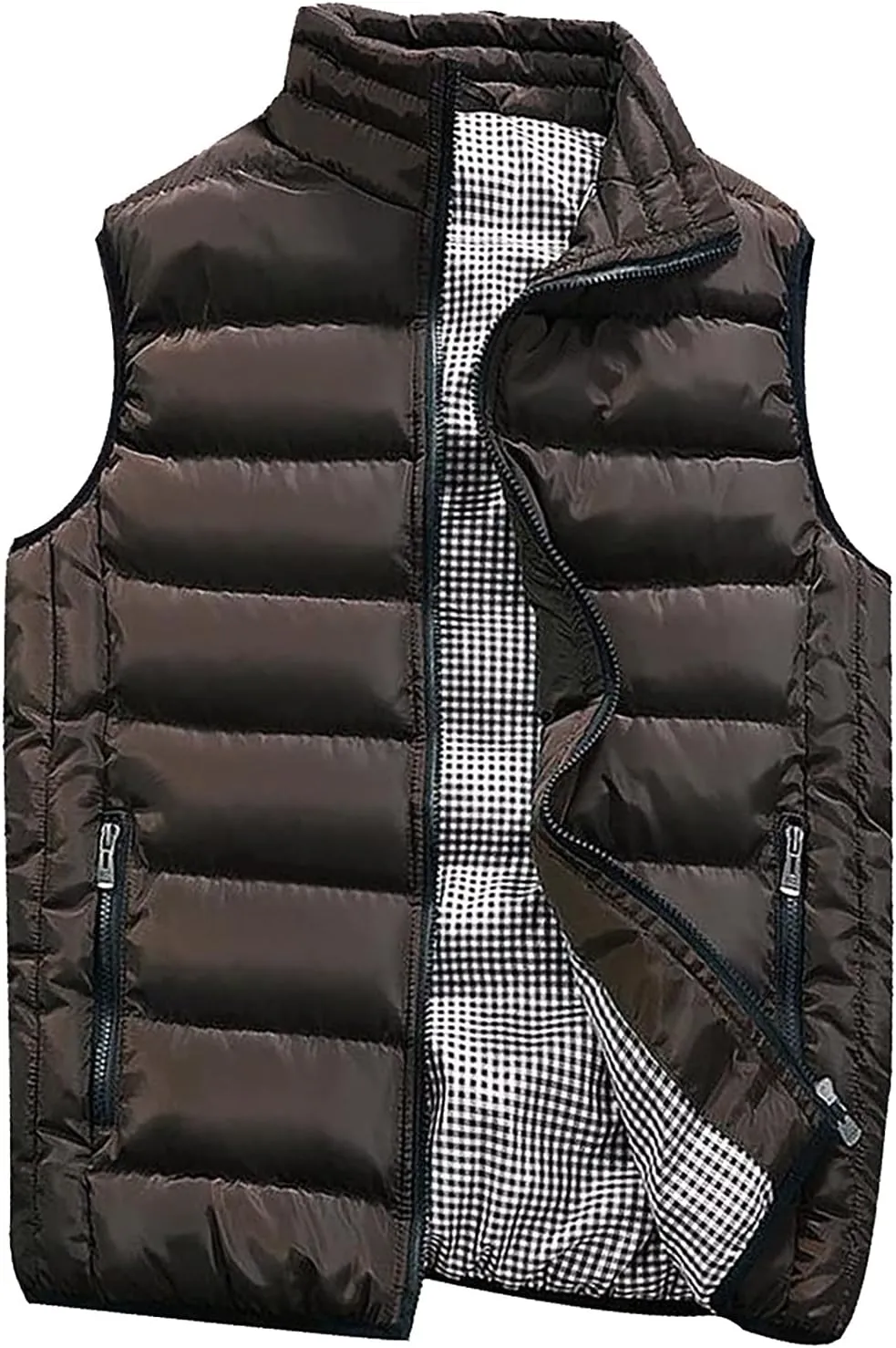 Jackets for Men Fall Winter Coat Padded Cotton Vest Warm Hooded Thick Vest Tops Jacket Jackets