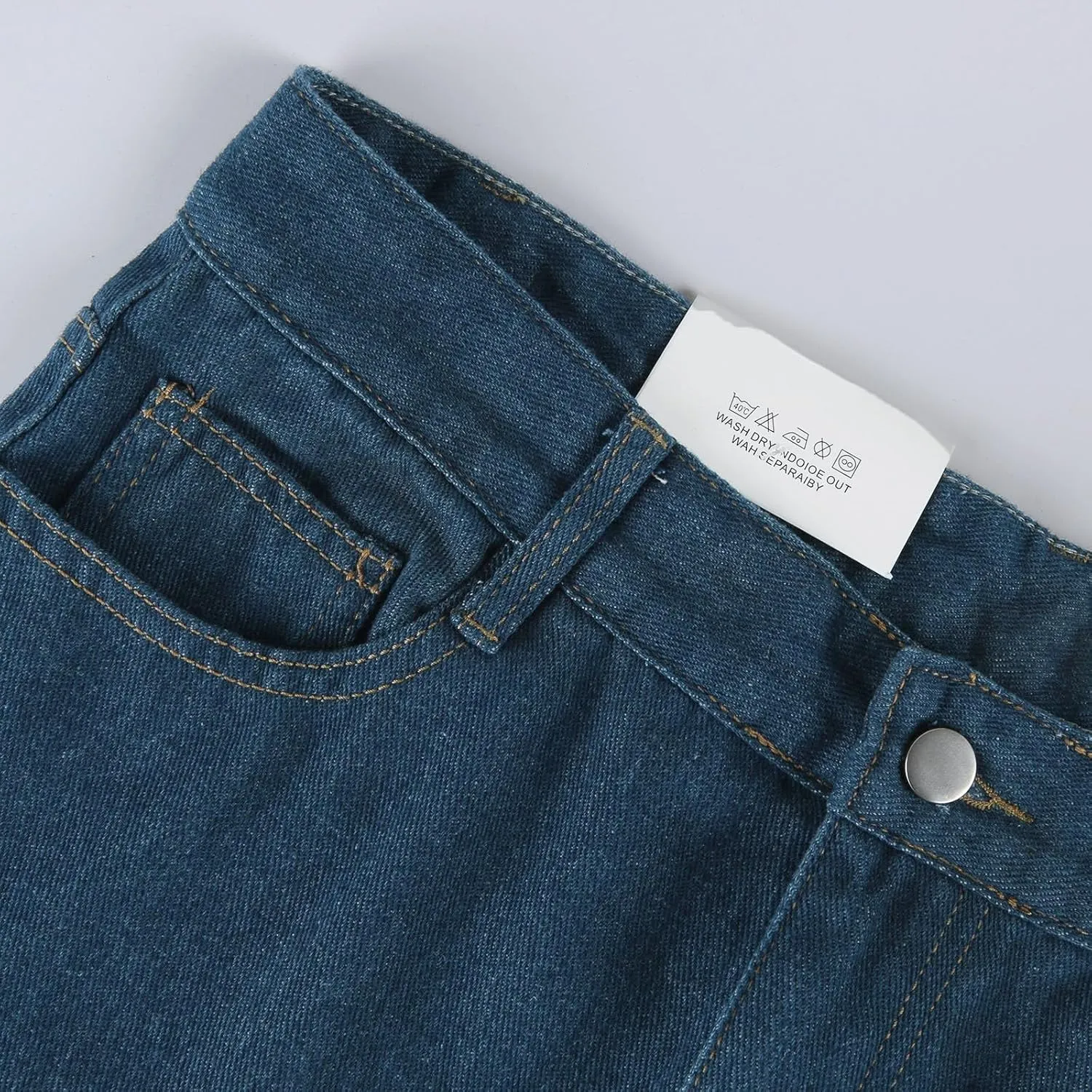 Jeans for Women Trendy Plus Size Casual High Waisted Lounge Baggy Wide Leg Denim Pants with Pockets