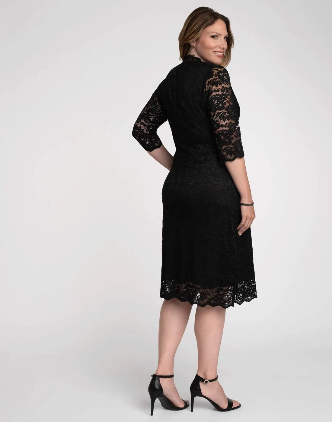 Kiyonna Women's Plus Size Scalloped Boudoir Lace Dress