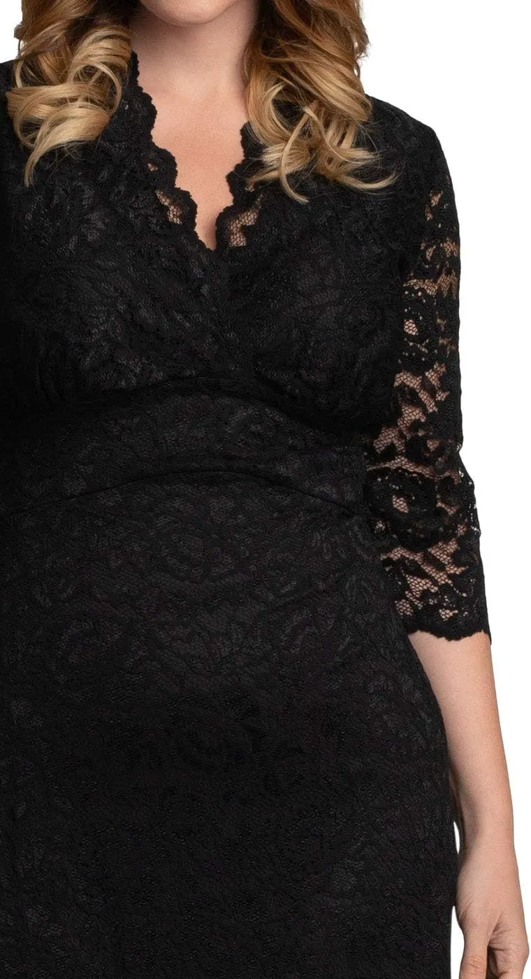 Kiyonna Women's Plus Size Scalloped Boudoir Lace Dress