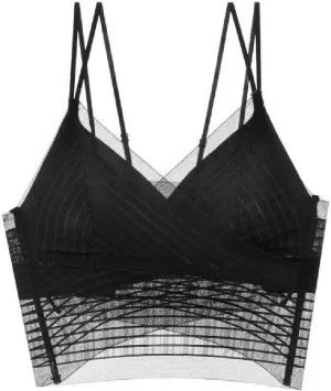 Lace Print Halter Vest Women's Camisole Cross Camisole Tube Tops Women's Sleeveless Vest