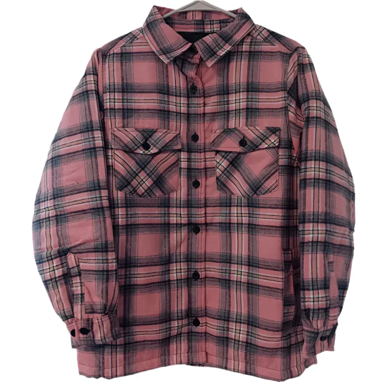 Ladies Quilted Flannel Button Shirts