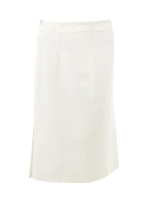 Lardini Elegant White Pencil Skirt