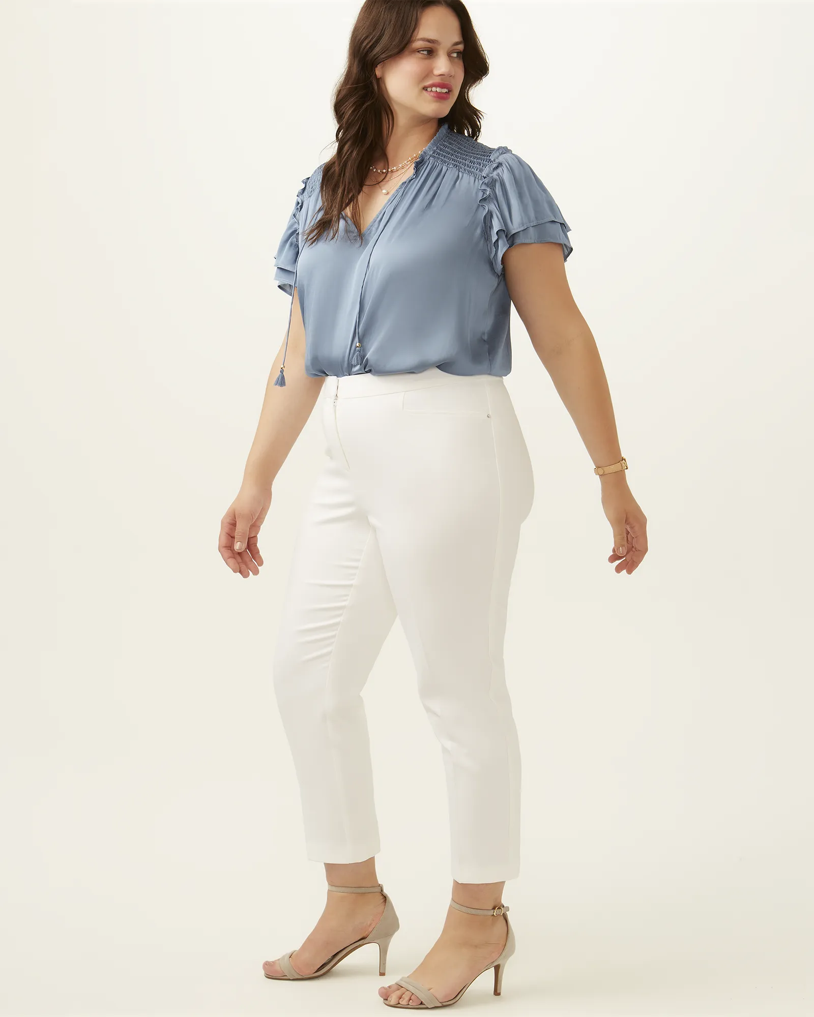 Lauren Ankle Pant | White