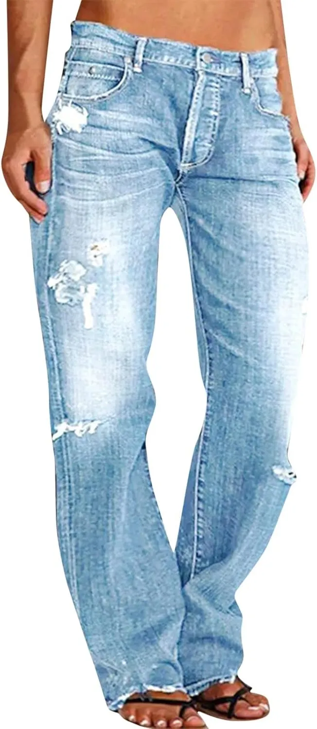 LCMTWX Skinny Jeans for Women Denim Bib Women's Fashion Bib Rompers Pants Women's Jeans Stretchy Raw Hem High Rise Jeans