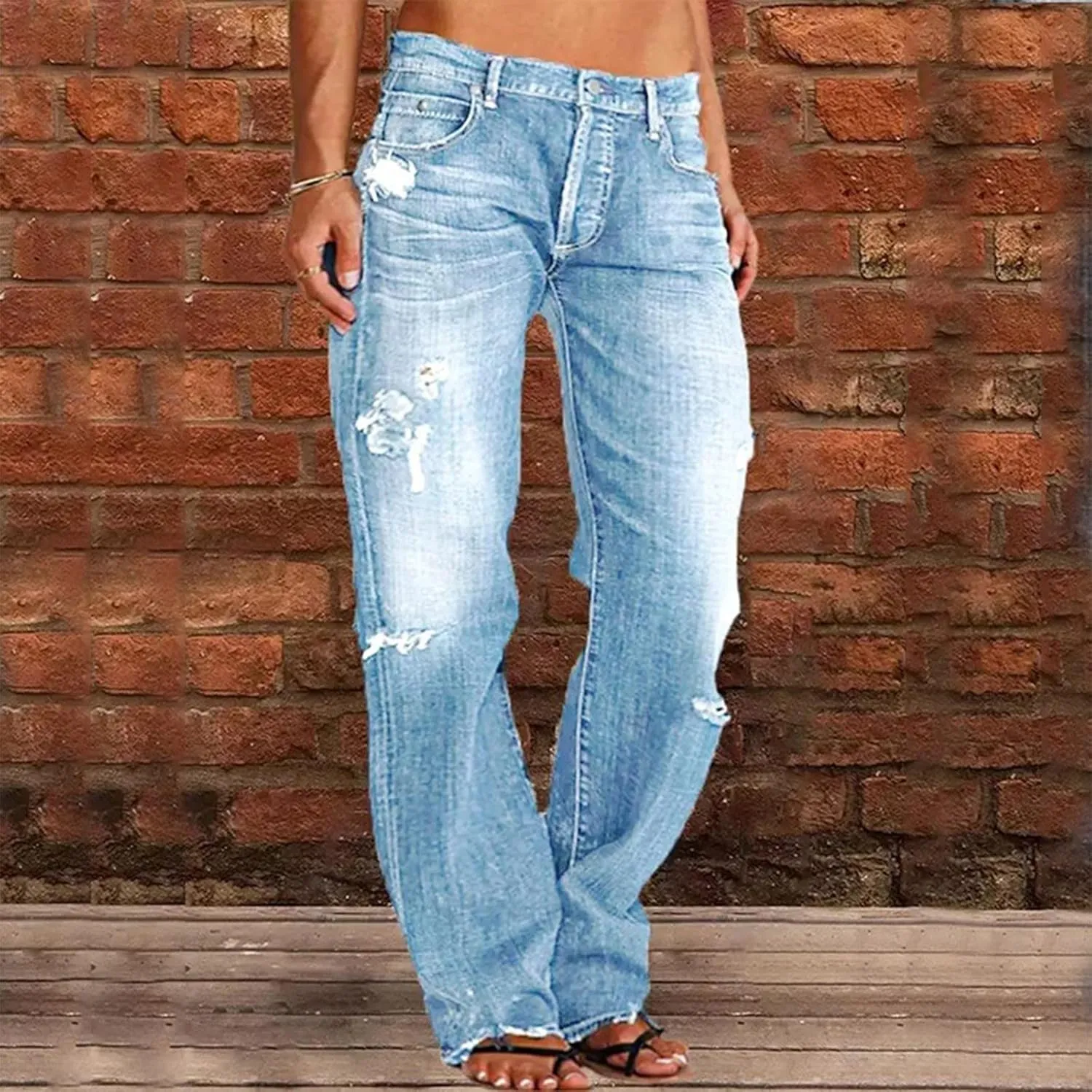 LCMTWX Skinny Jeans for Women Denim Bib Women's Fashion Bib Rompers Pants Women's Jeans Stretchy Raw Hem High Rise Jeans