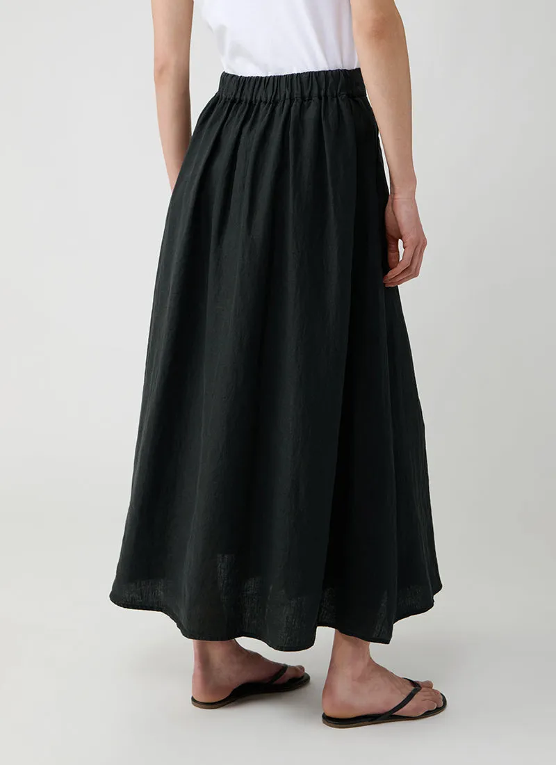 Linen Skirt With Split