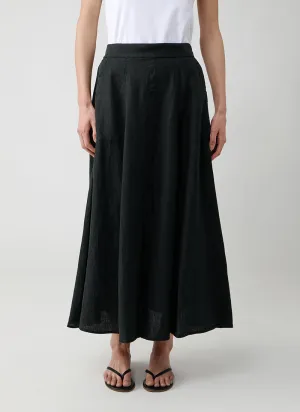 Linen Skirt With Split