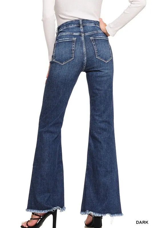 Maddie Dark Wash High Rise Bell Bottom Jeans