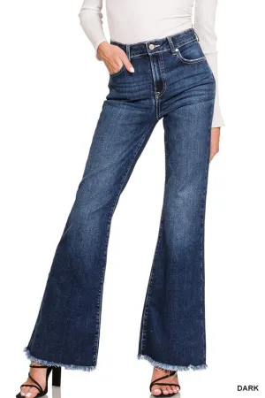 Maddie Dark Wash High Rise Bell Bottom Jeans