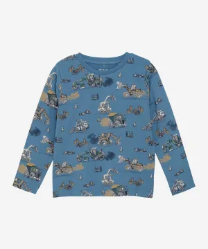 Minymo | Blue Tractor & Lumber L/S T-Shirt