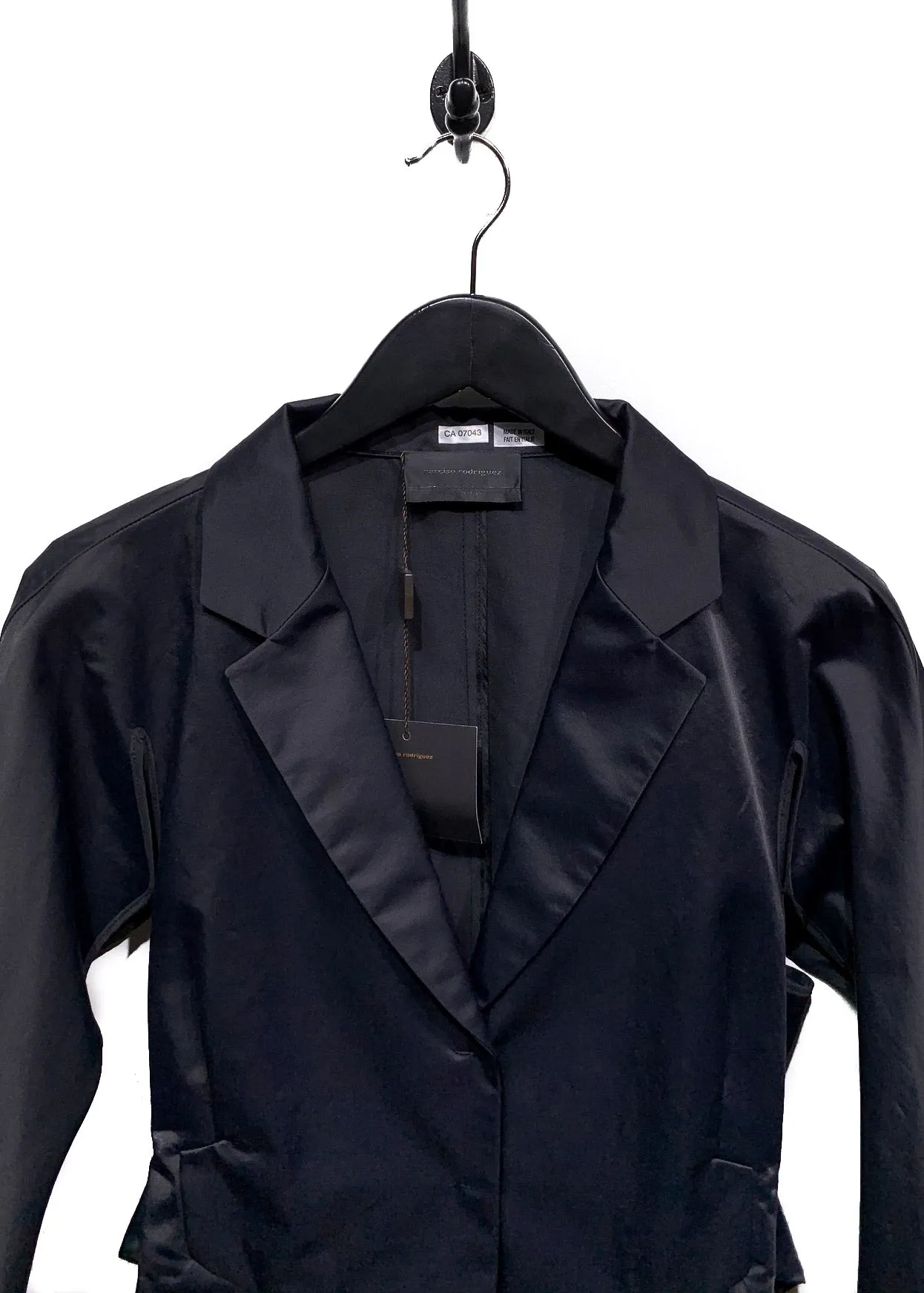 Narciso Rodriguez Black Cotton Blend Cut Out Blazer