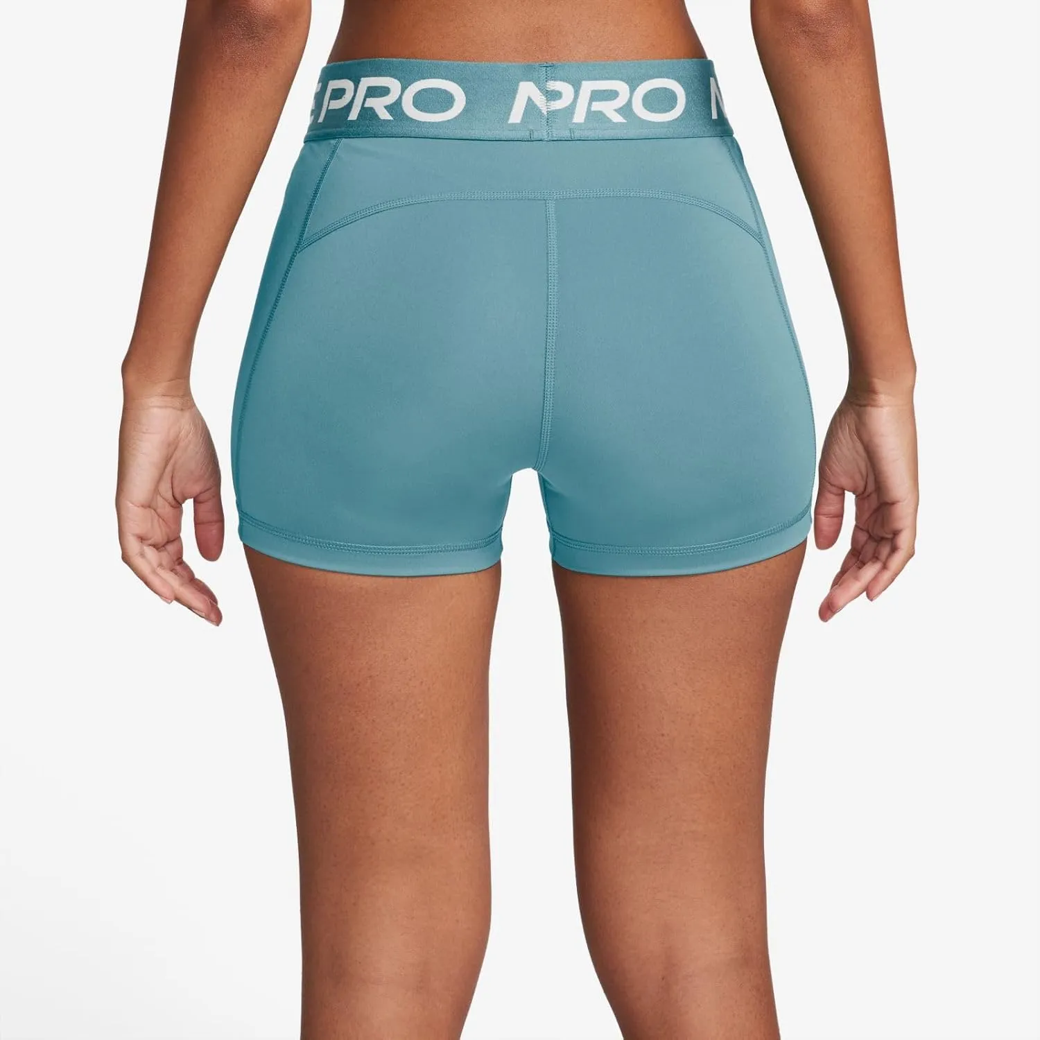 Nike ProWomen's 3" Shorts (Denim Turquoise/White, CZ9857-464)