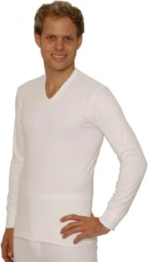 Octave 3 Pack Mens Thermal Underwear Long Sleeve 'V'-Neck T-Shirt/Vest/Top