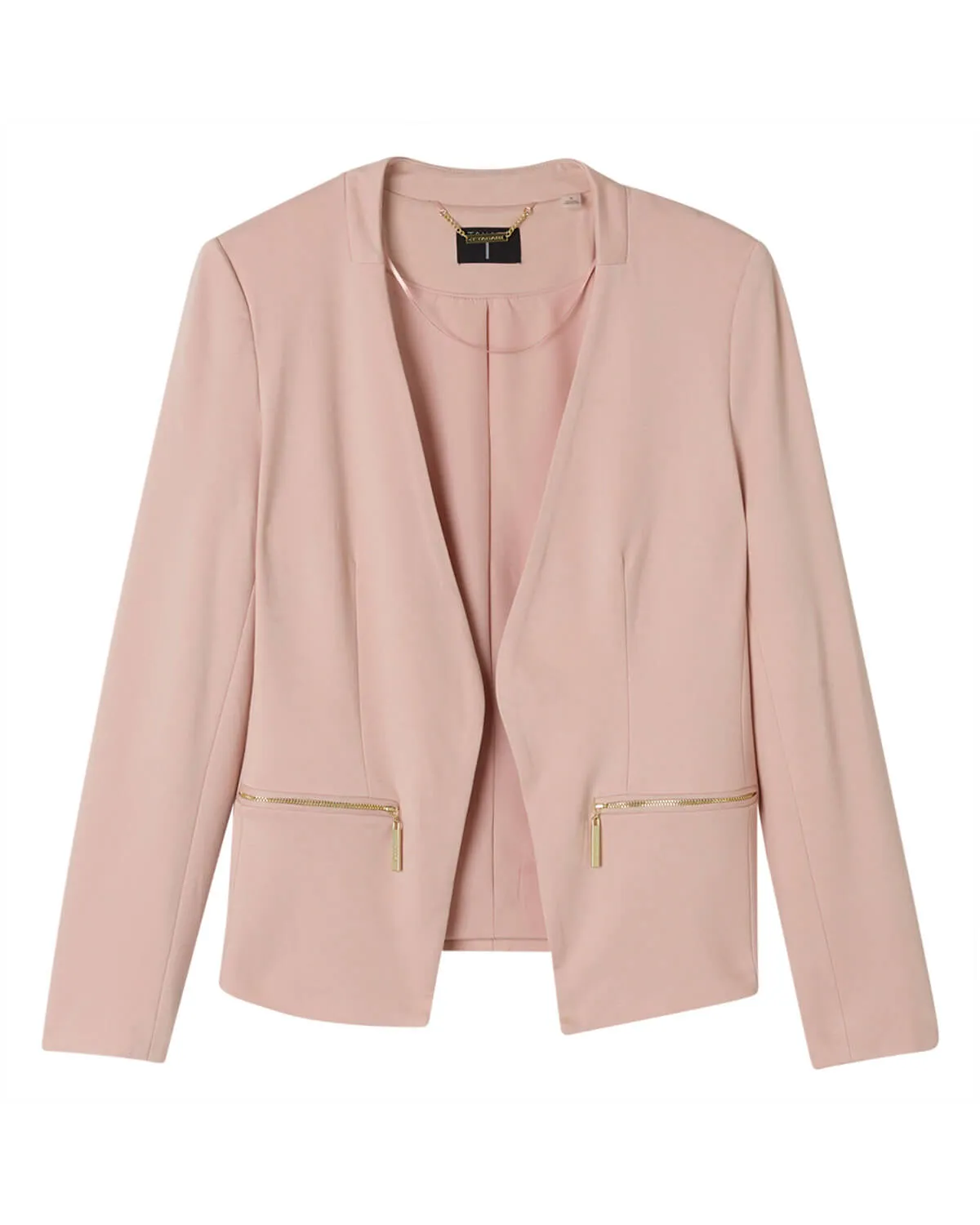 Open Front Stretch Woven Blazer