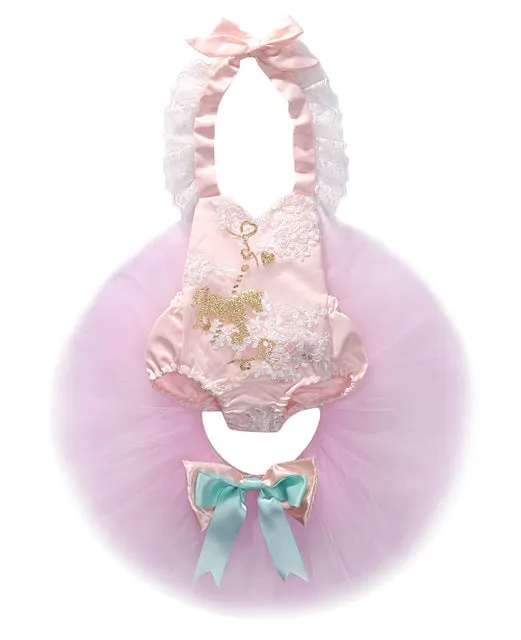 Pink Princess Lace Romper   Tutu Skirt