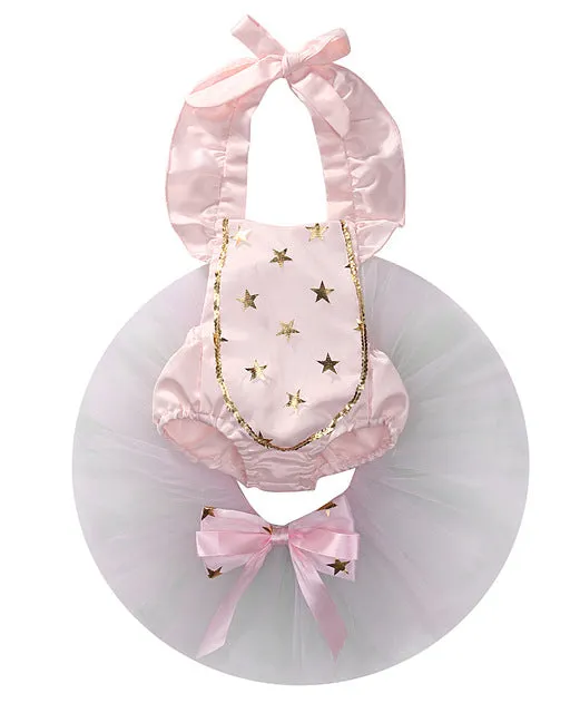 Pink Princess Lace Romper   Tutu Skirt
