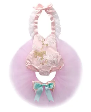 Pink Princess Lace Romper   Tutu Skirt