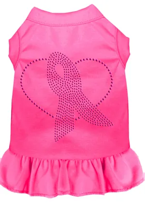 Pink Ribbon Rhinestone Dress Bright Pink Xl