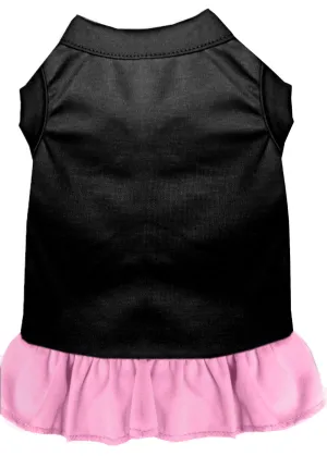Plain Pet Dress Black With Light Pink 4x