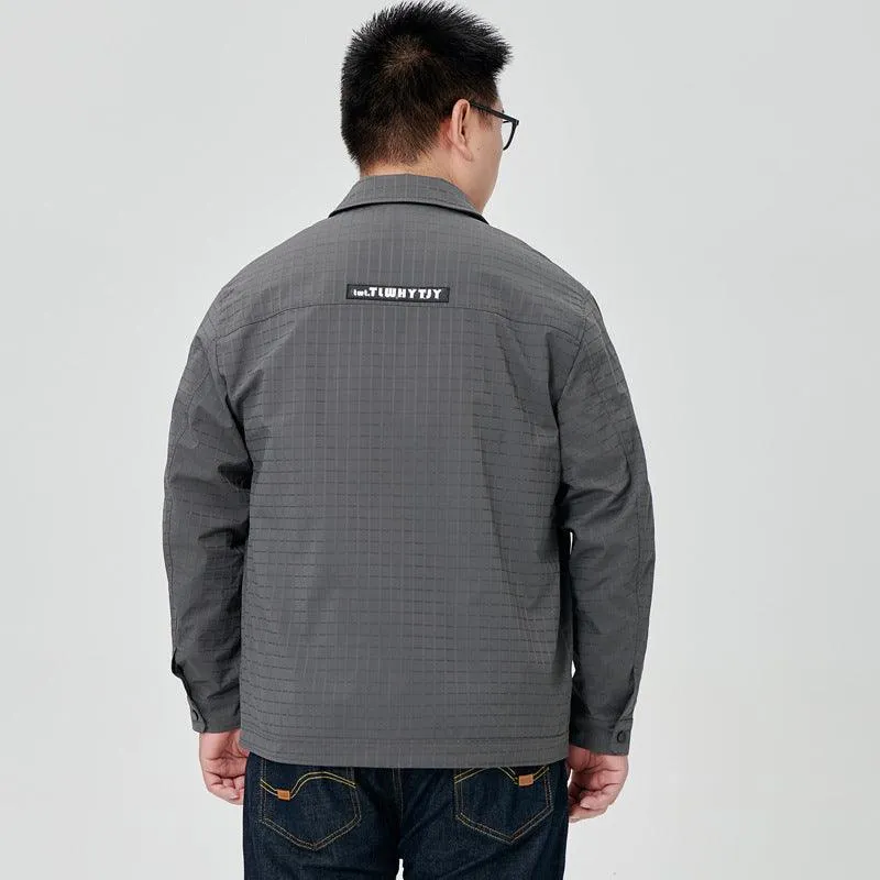 Plus-sized Size Plaid Jacket For Men