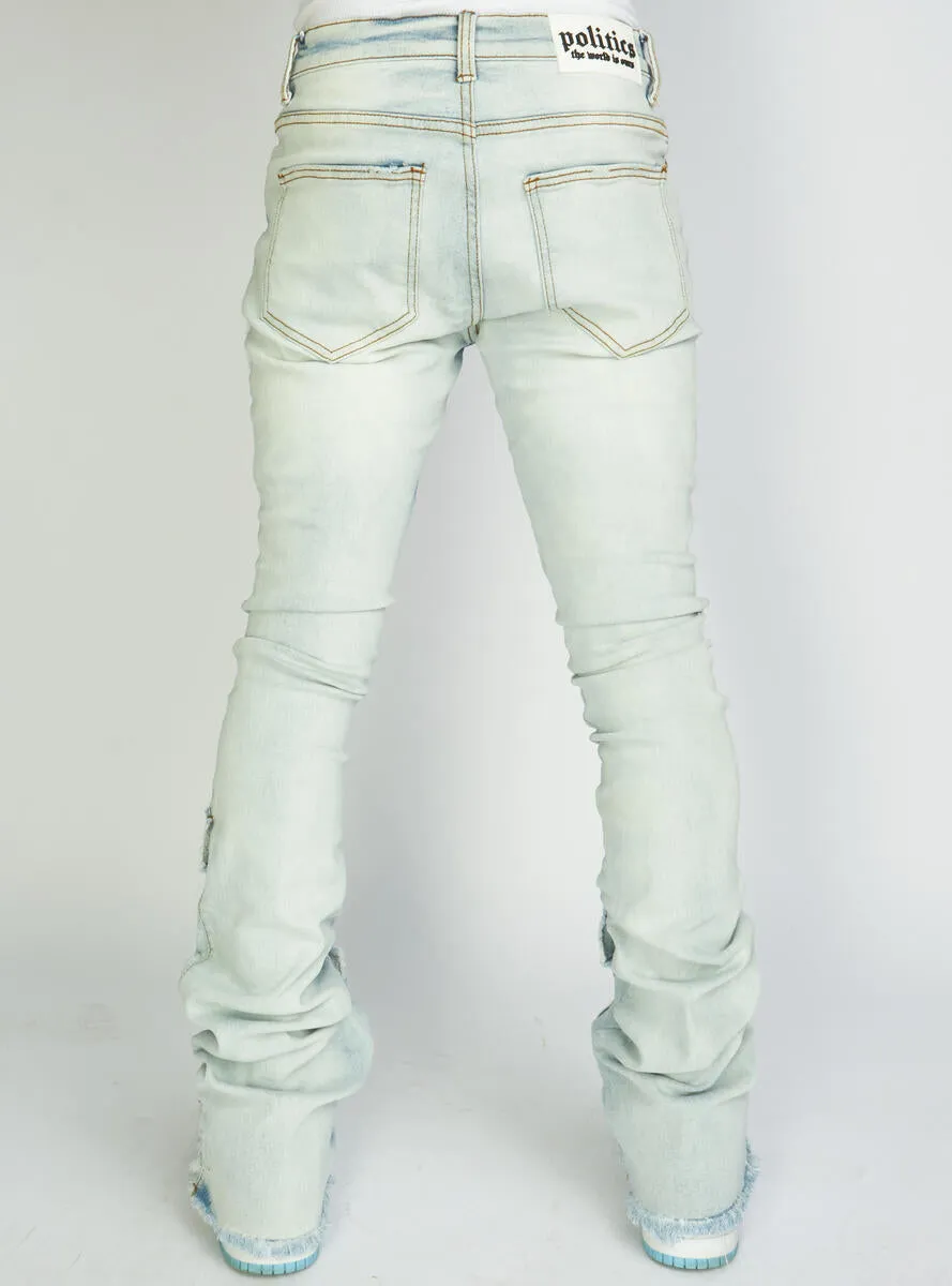 Politics Jeans - Super Stacked Cargo - Light Blue - Marcel513