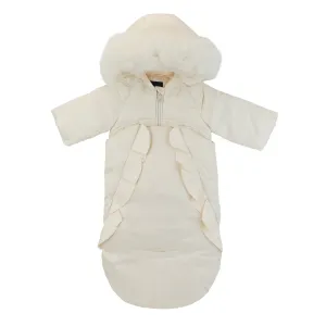 Pramie Ivory Ruffle Snowsuit