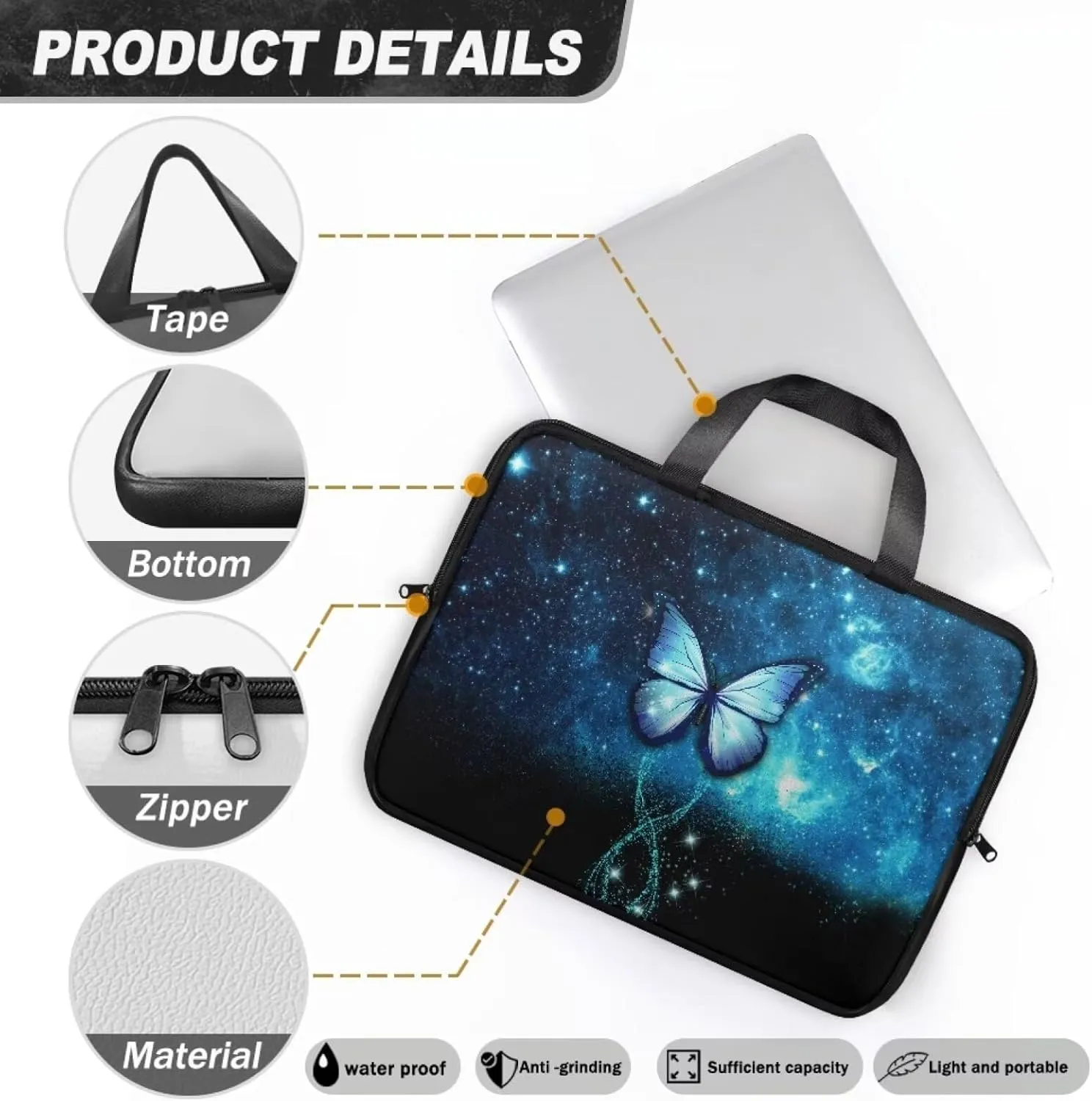 PU Leather Laptop Bag Design for Business Professional Commuter, Protective Sleeve Fits Laptop