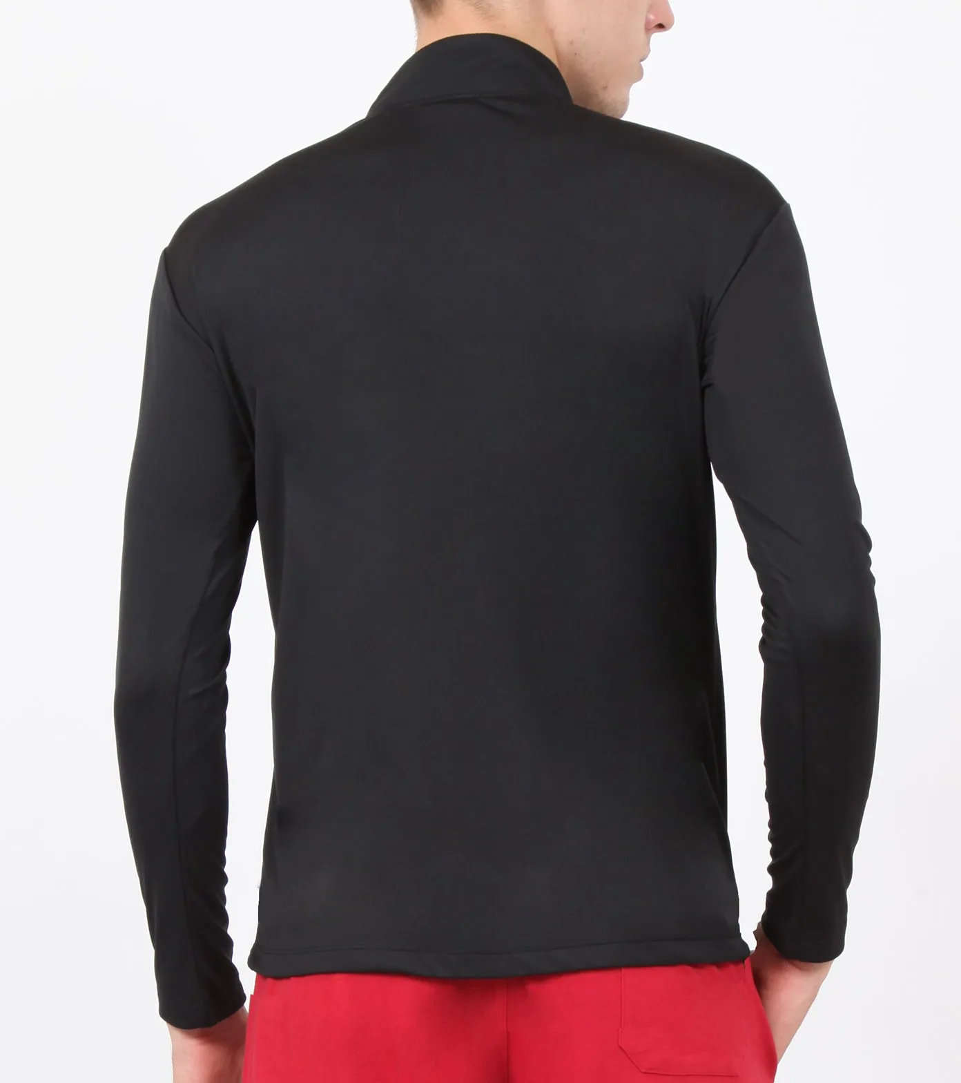 Red Black Half Zipper