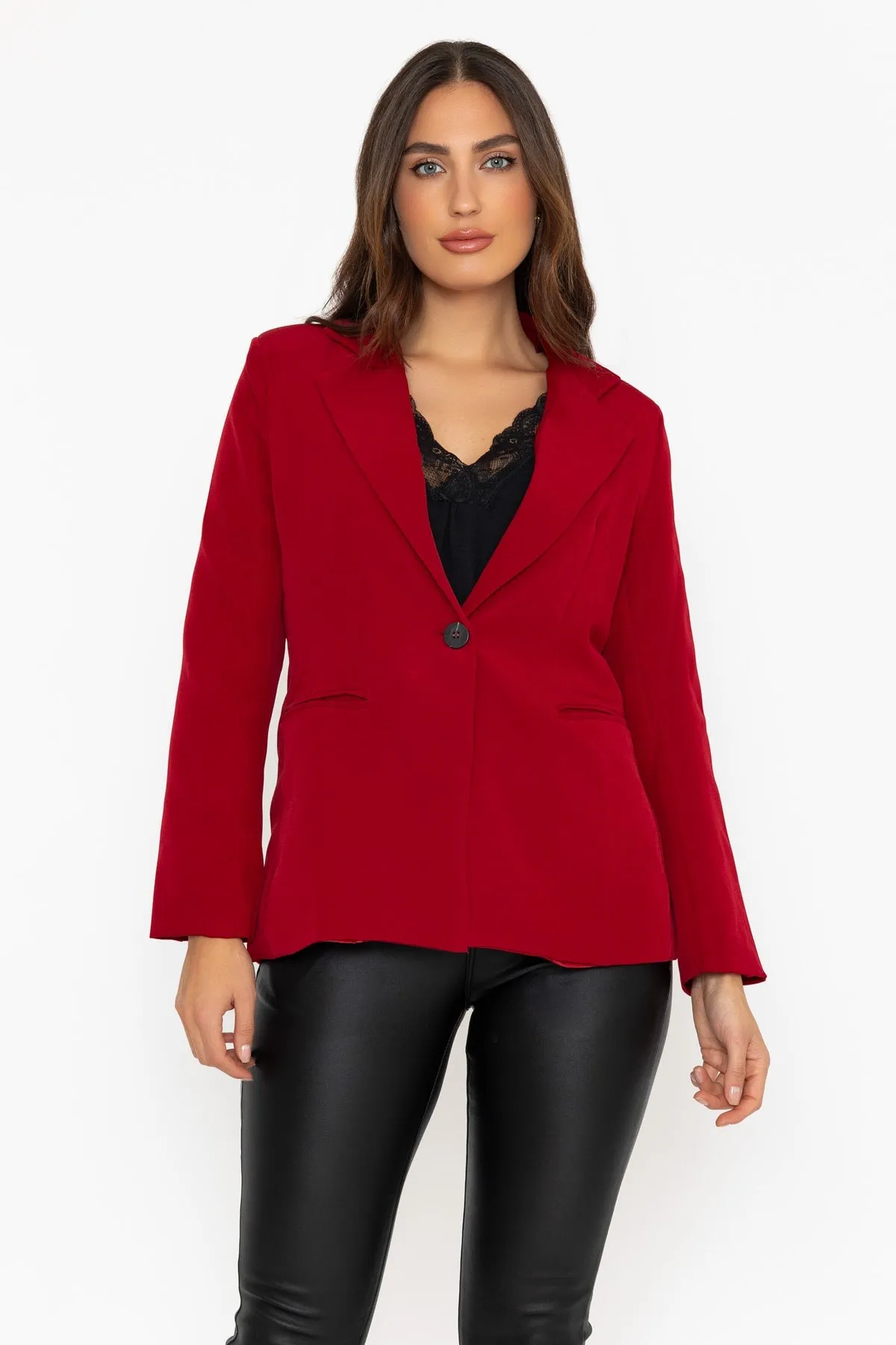 Red Fitted Blazer