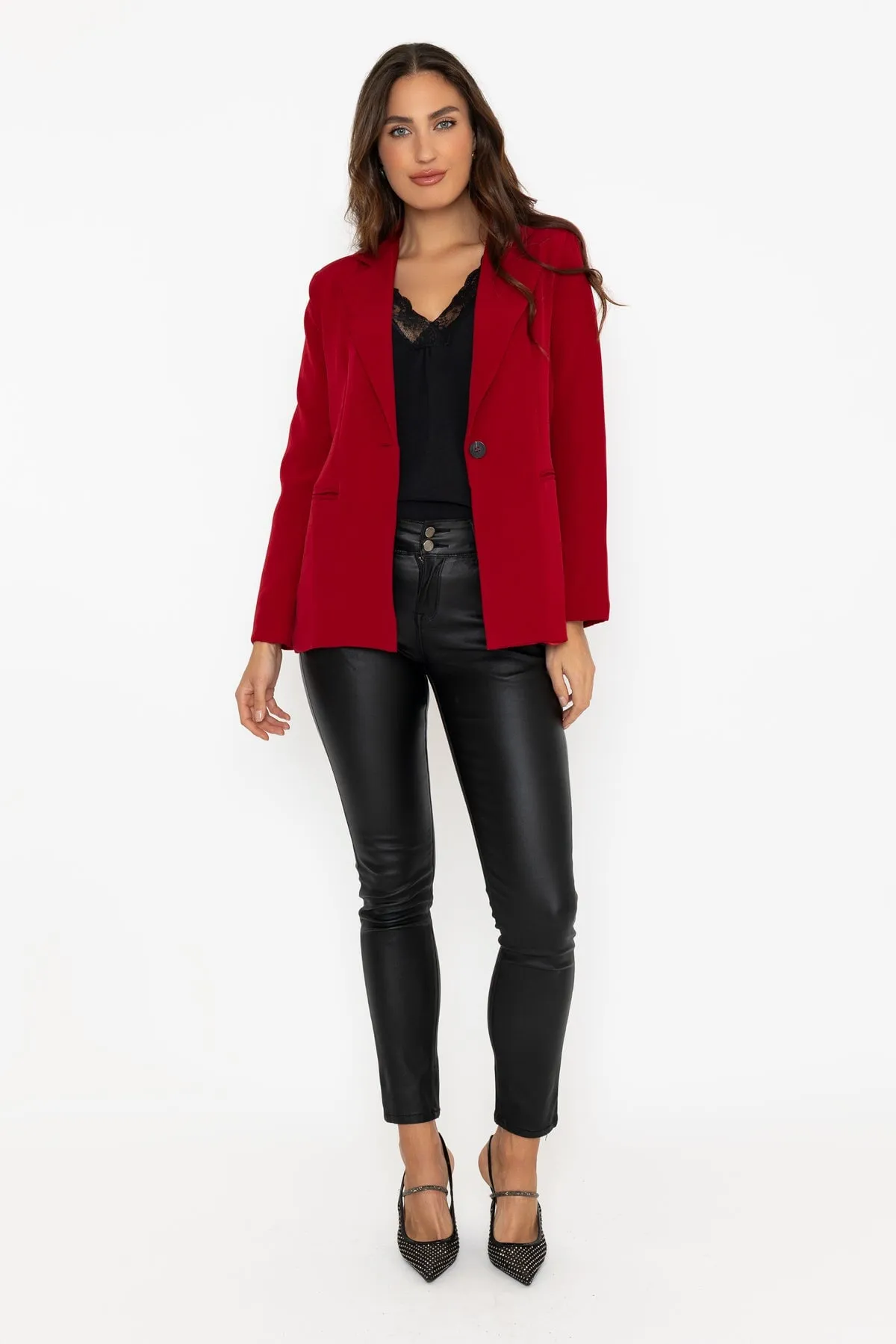 Red Fitted Blazer