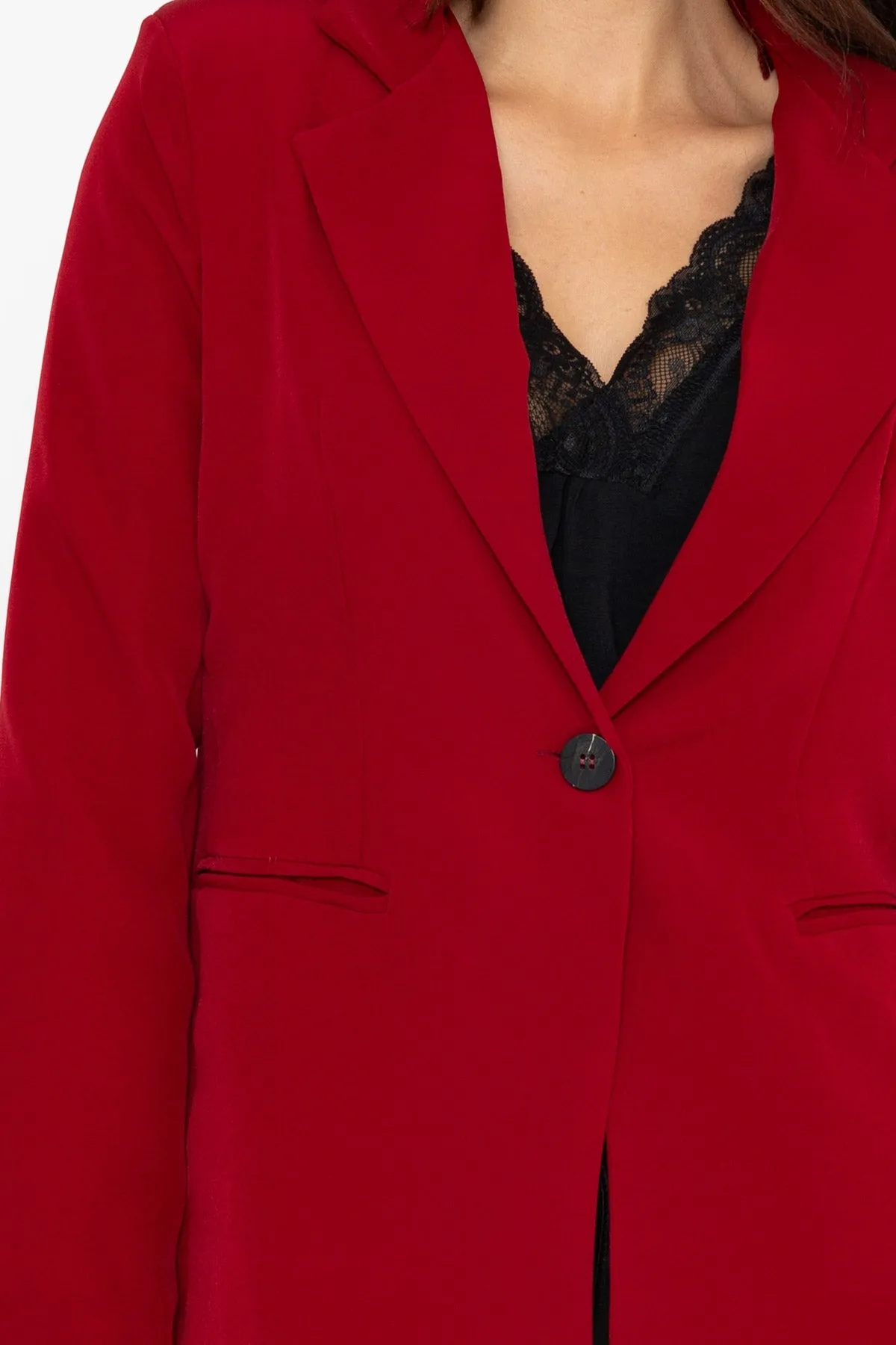 Red Fitted Blazer