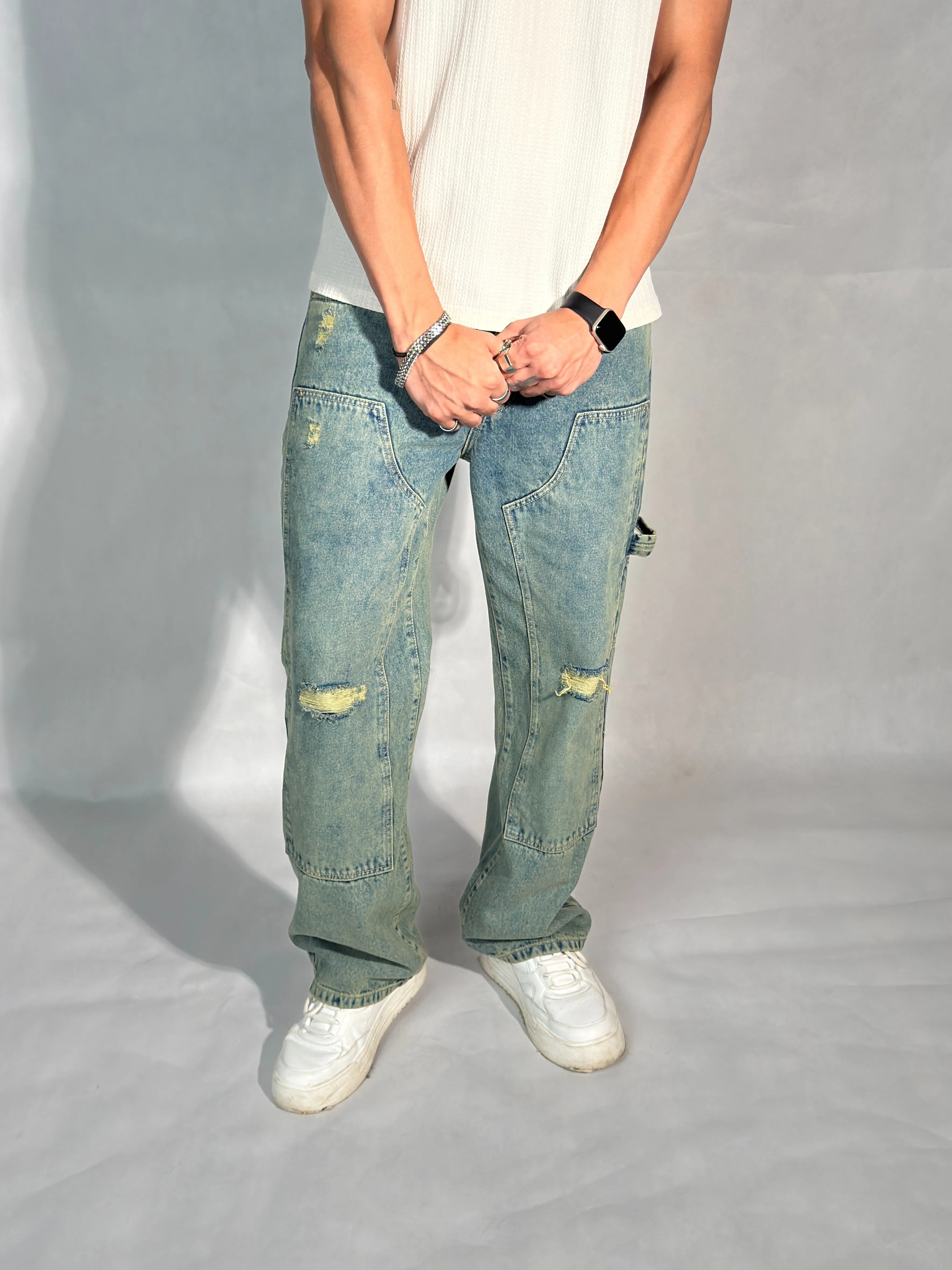 Retro Sunbeam Distressed Carpenter Jeans