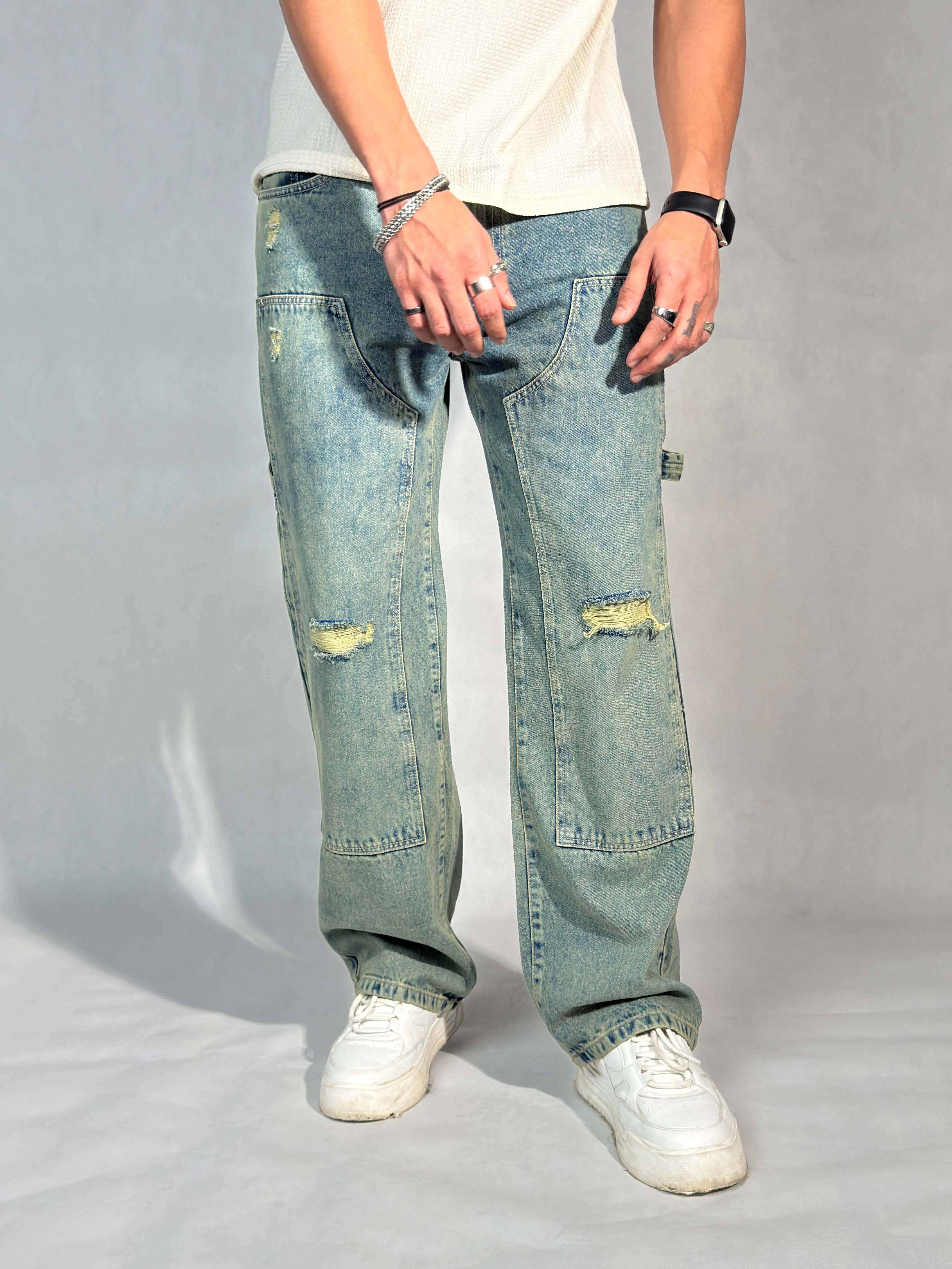 Retro Sunbeam Distressed Carpenter Jeans