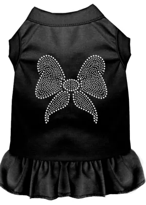 Rhinestone Bow Dress Black Xs