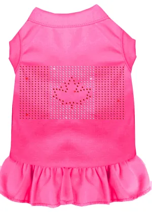 Rhinestone Canadian Flag Dress Bright Pink Xl