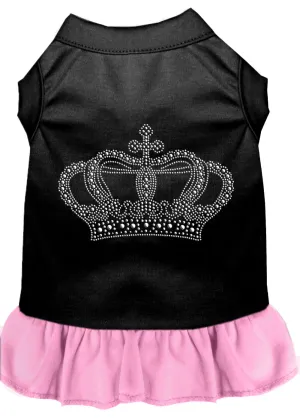 Rhinestone Crown Dress Black With Light Pink Xxxl