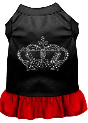 Rhinestone Crown Dress Black With Red Xs