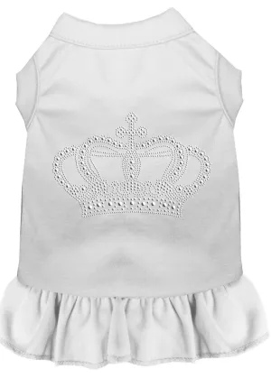 Rhinestone Crown Dress White Sm