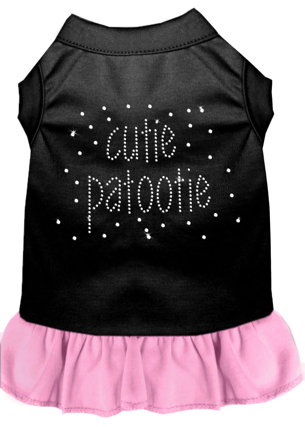 Rhinestone Cutie Patootie Dress Black With Light Pink Xxl